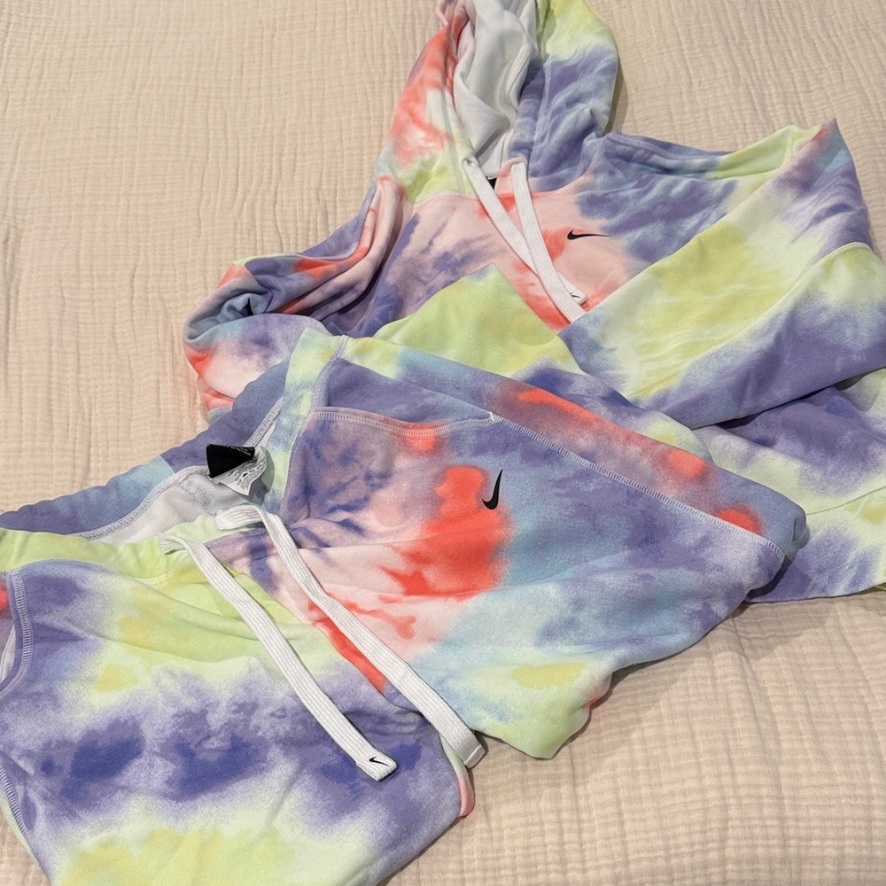 Nike Multicolor Tie-Dye Hoodie and Joggers